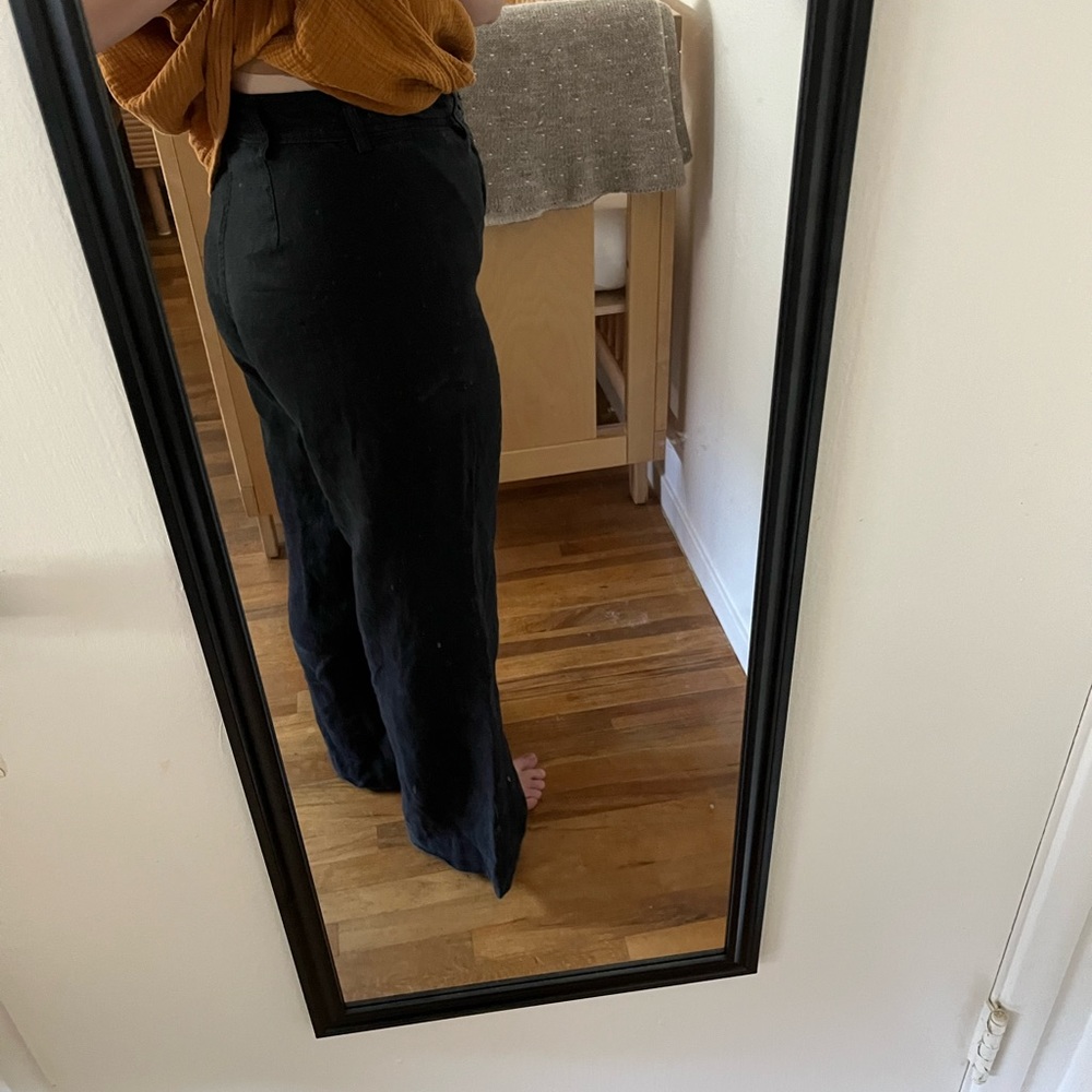 Jesse Kamm black linen pants